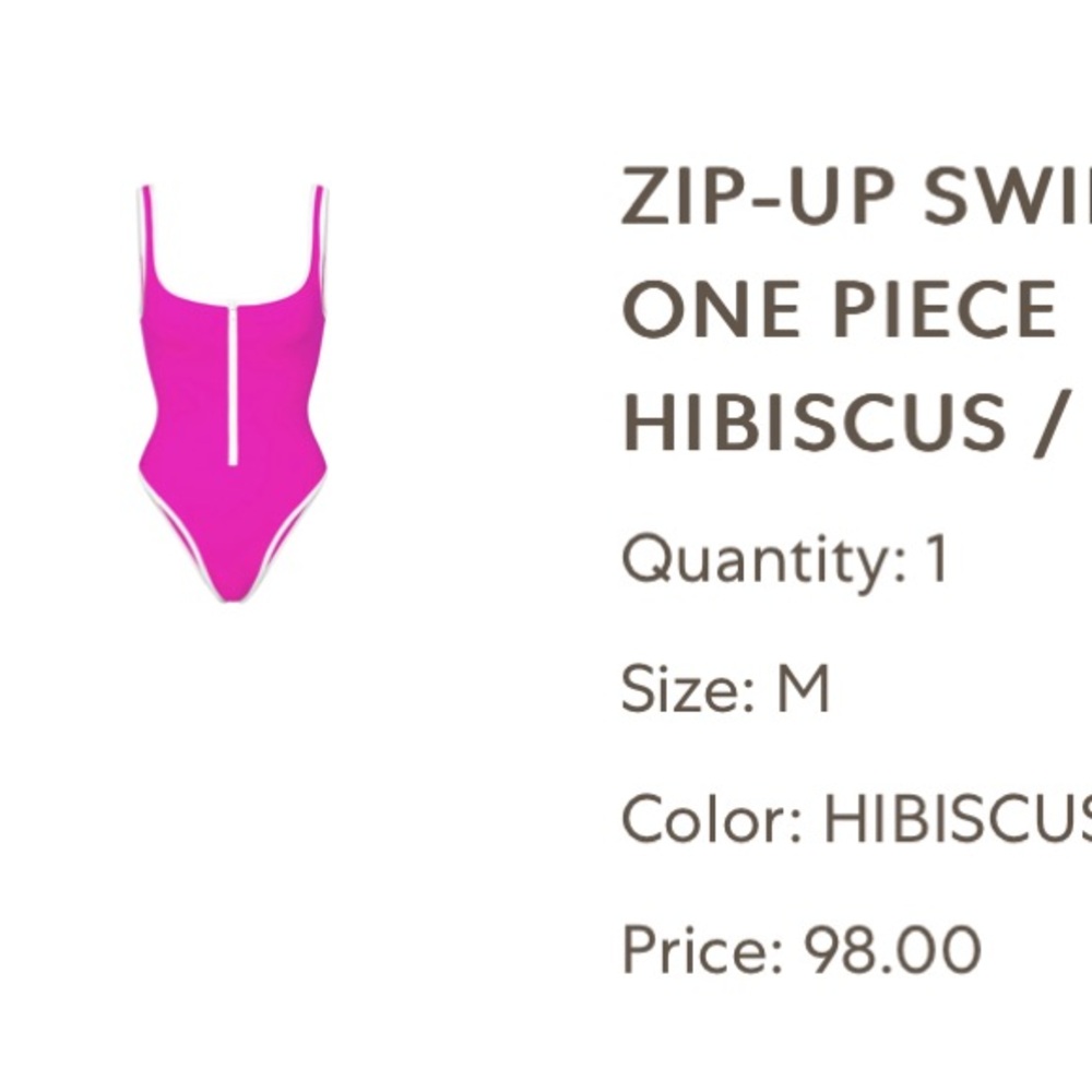 SKIMS Hibiscus Zip-Up Swim One Piece